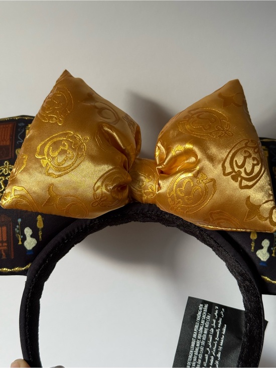 Disney Parks Club 33 Exclusive Minnie Mouse Ears Black Gold Headband 2023 main image 7